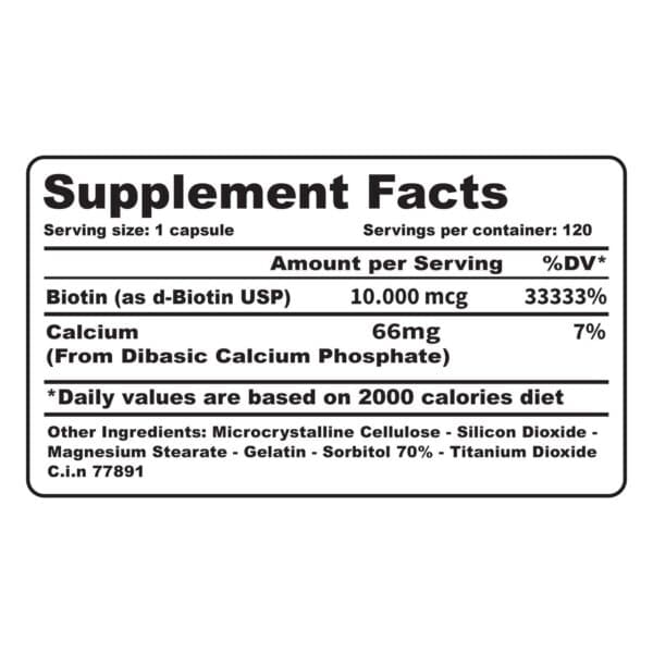 WhatsApp Image 2026-07-05 at 11.45.11 AM BIOTIN EXTRA - STRENGTH 10,000 MCG 120 HARD GELATIN CAPSULES